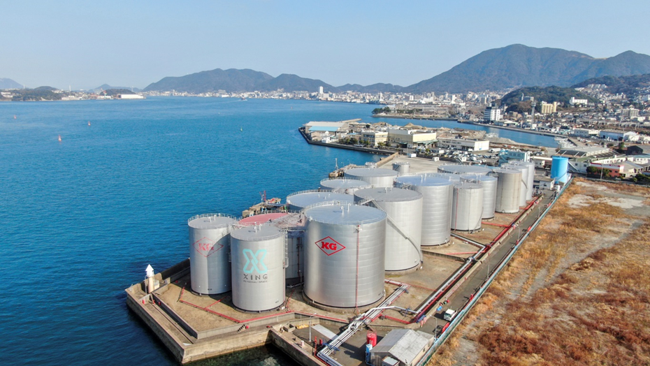 Kanematsu Yuso’s onshore tanks at the Kokura Oil Tank Terminal